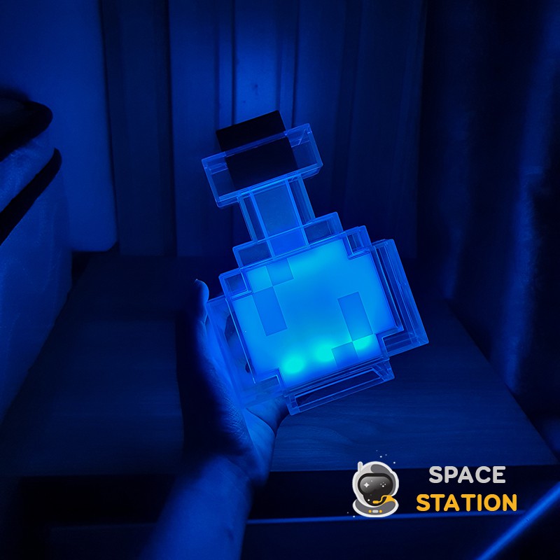 [Sẵn hàng] Đèn POTION LIGHT - lắc đổi màu (8 màu) trong game MINECRAFT - Space Station