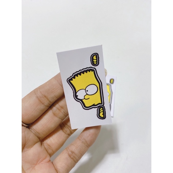 Tem con simpson, con simson vàng thò đầu dán bảng số xe