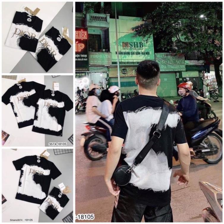 Áo Phông Dior pha trắng đen - Áo Thời trang nam cao cấp