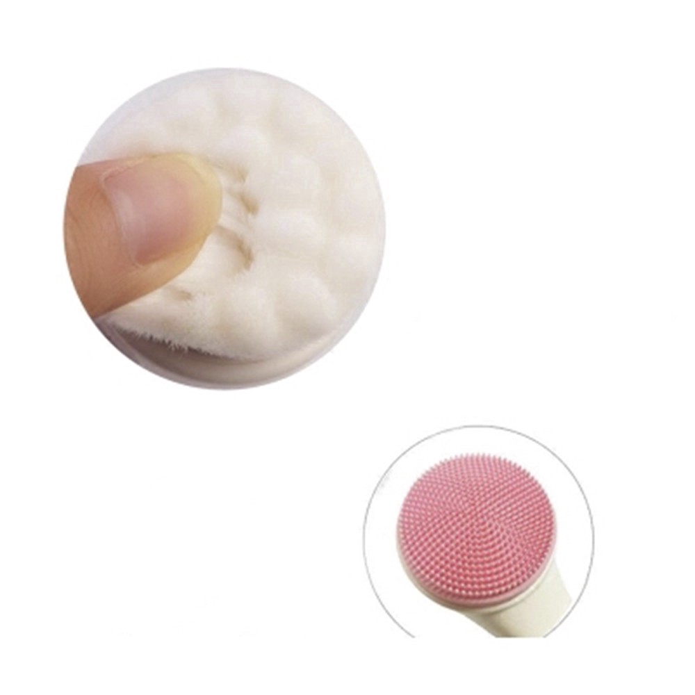 Cọ Rửa Mặt 3d Hai Mặt Bằng Silicon Qipin