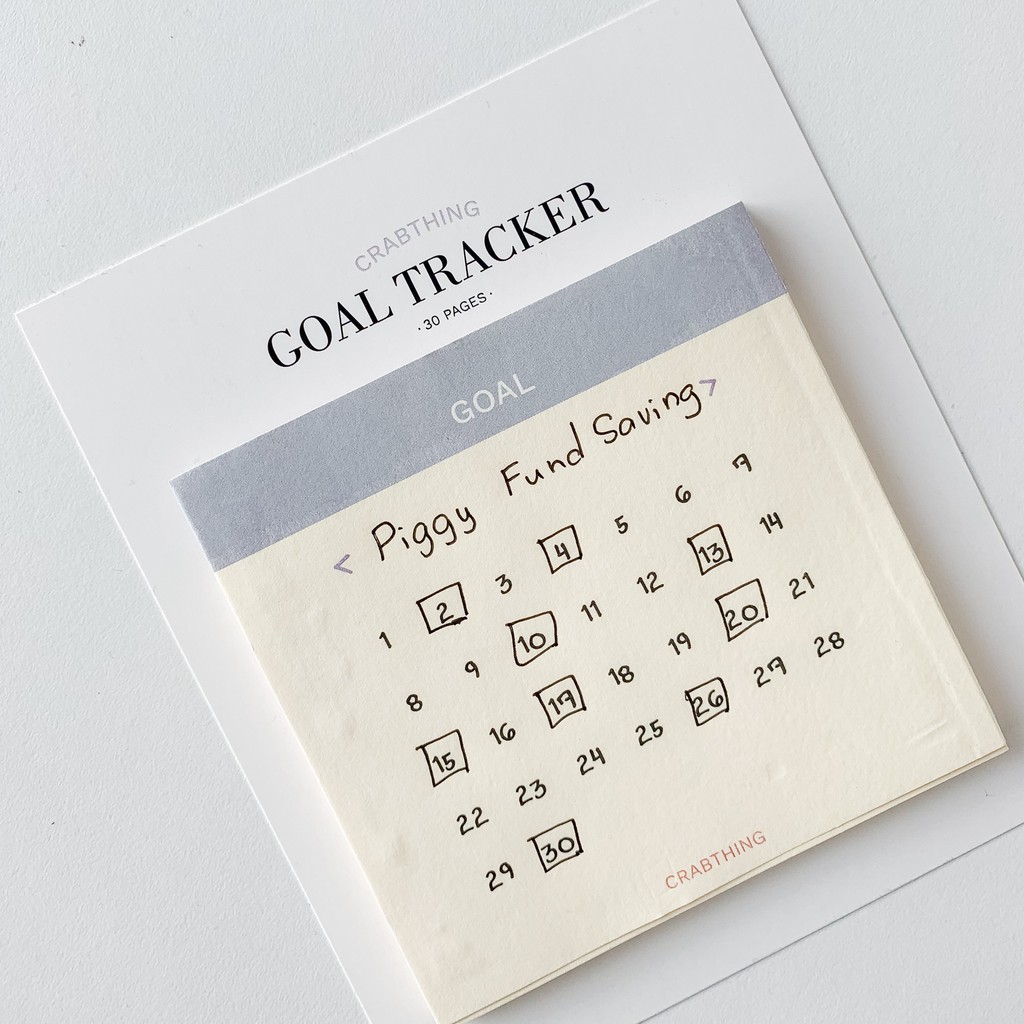 Giấy note theo dõi mục tiêu - Crabit Goal Tracker Notepad - 30 tờ