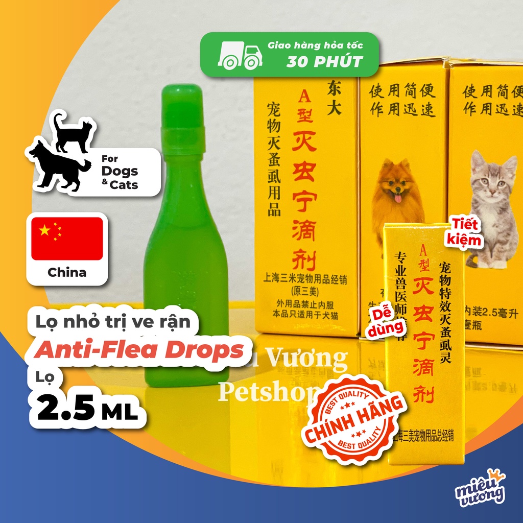 Nhỏ gáy trị ve rận giận bọ cho chó mèo TQ