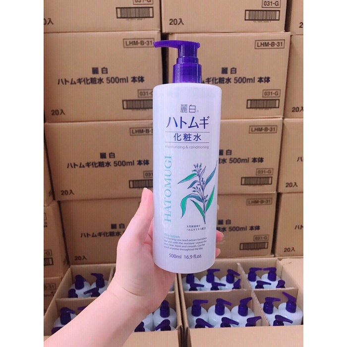 Sữa Tắm Dưỡng Ẩm Trắng Da Ý Dĩ Hatomugi Moisturizing Washing 800ml Nhật Bản