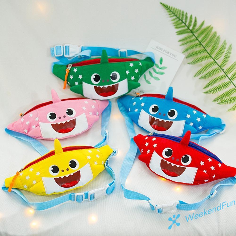 Túi bao tử đeo chéo hình cá mập dễ thương dành cho bé trai bé gái