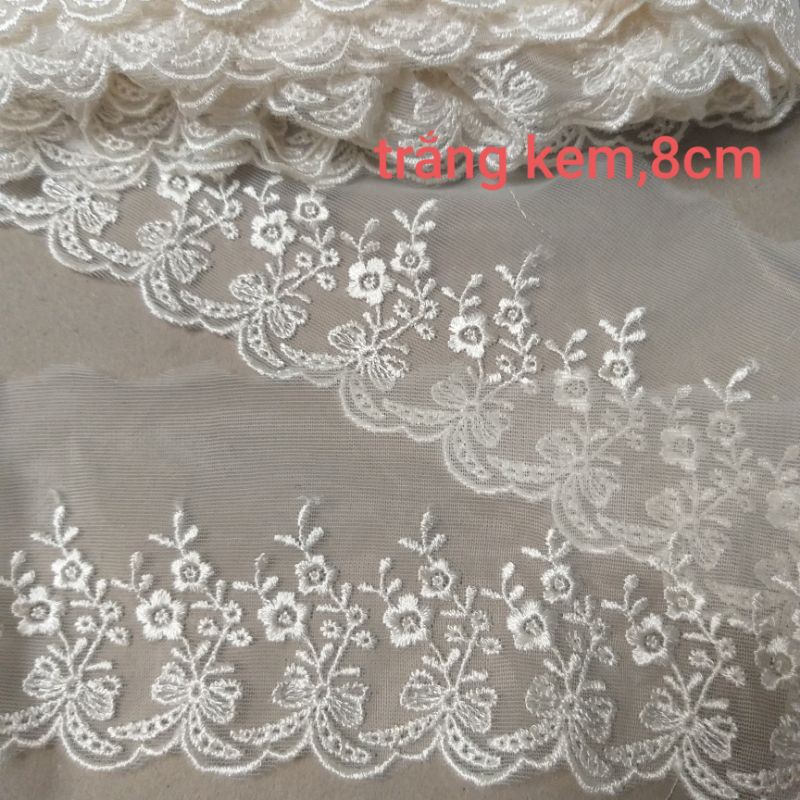 Ren lưới thêu , size từ 8cm đến 14cm