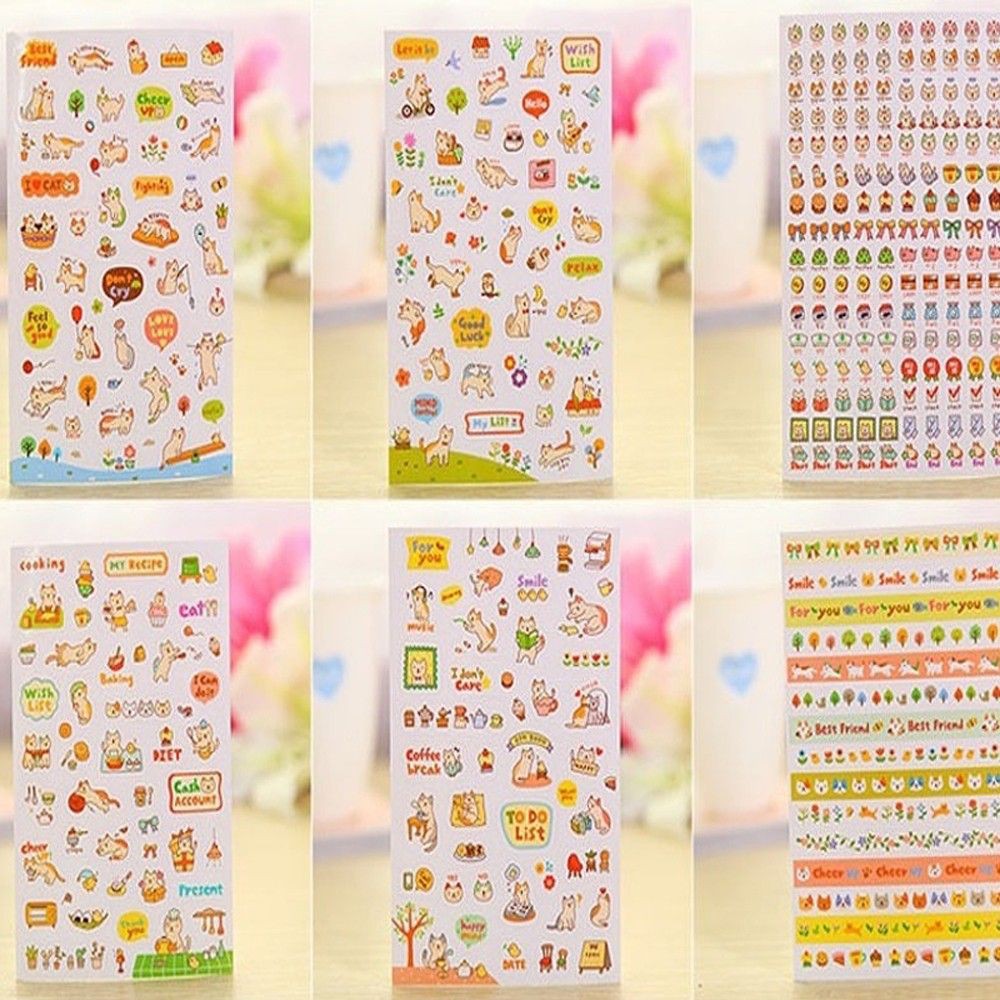 Miếng dán hình mèo đáng yêu trang trí nhật ký | BigBuy360 - bigbuy360.vn