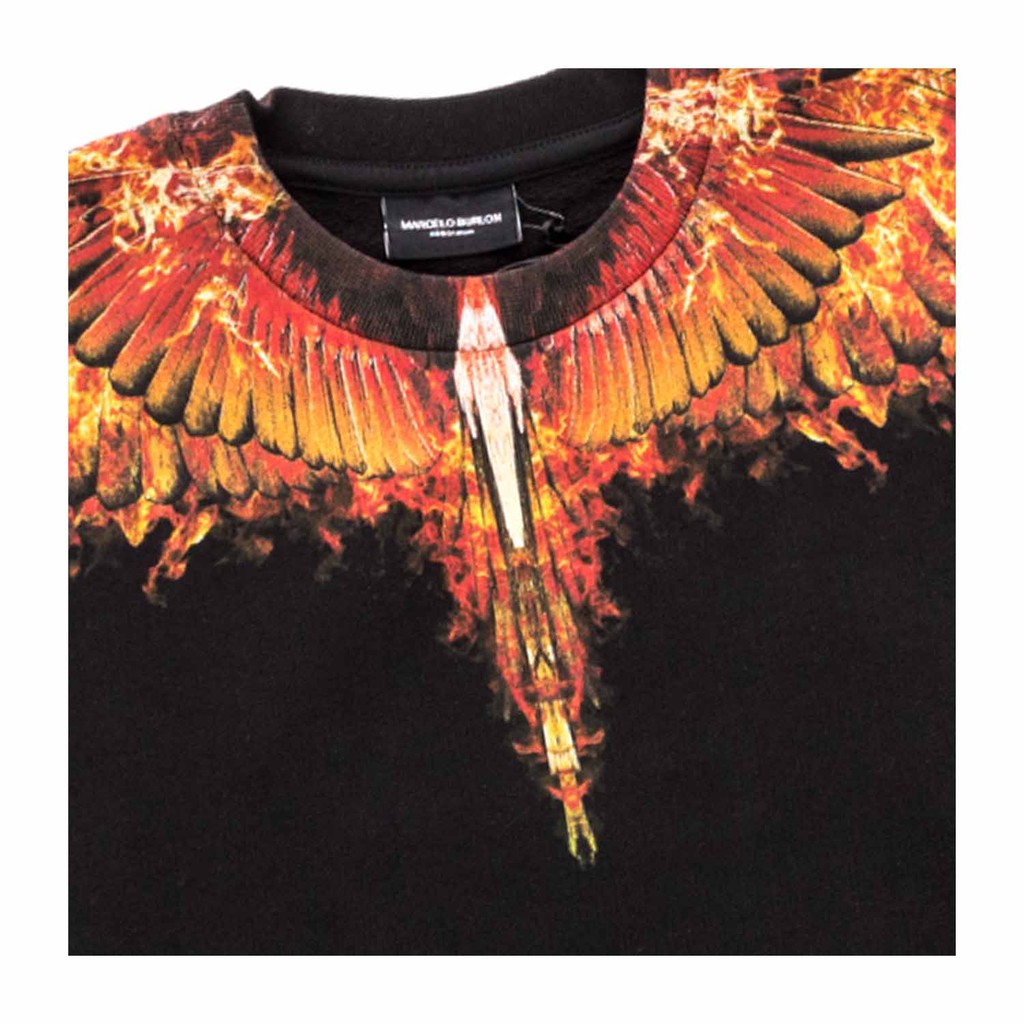 MB Flame Wings Tee - Áo thun MB Cánh Chim Lửa Best Quality Đen