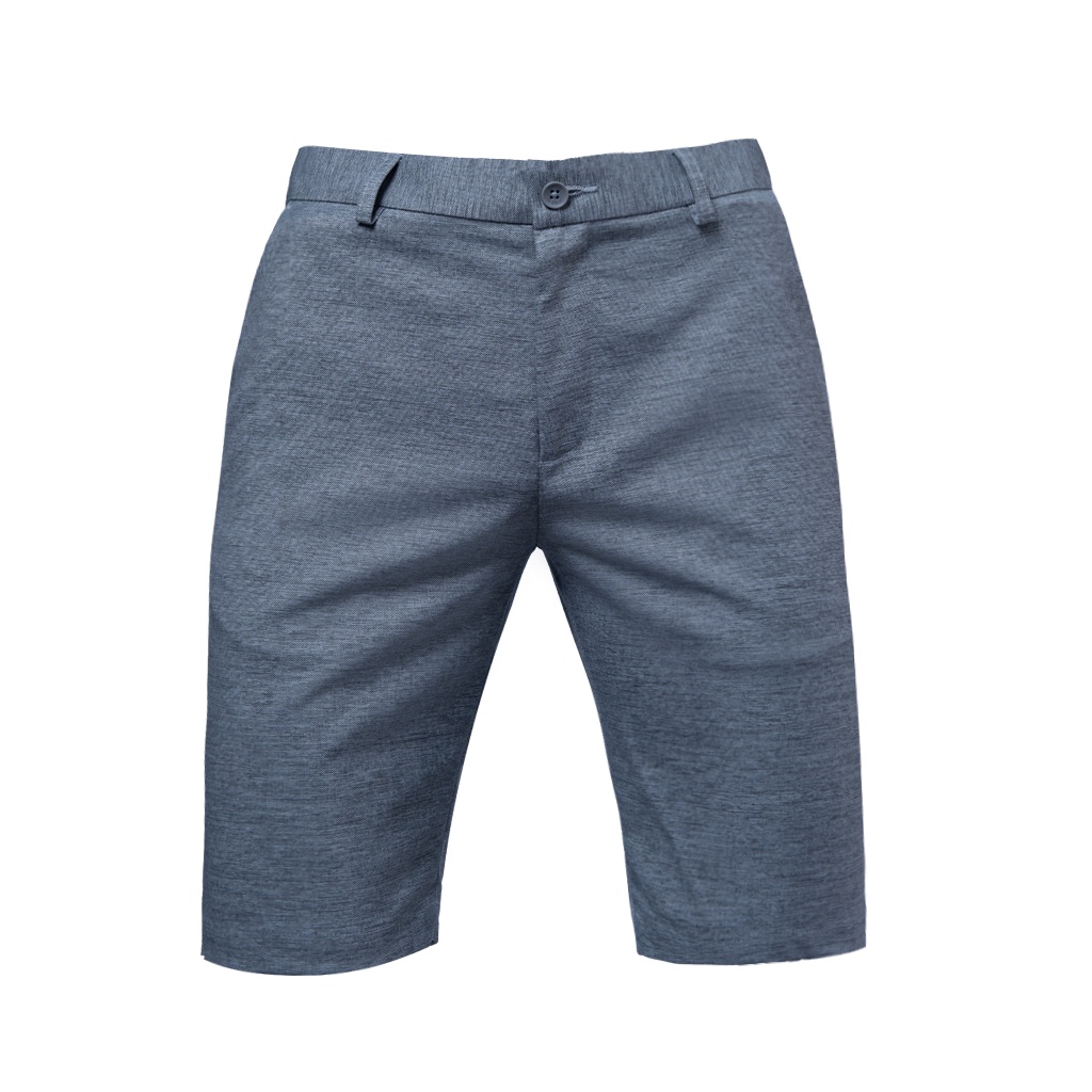 Quần Short Âu Nam Cao Cấp OWEN SW220230 Quần Sooc Tây Ngố Đùi Màu Ghi Slub Vải PolyesterMềm Mại Dáng Trendy Ôm Vừa