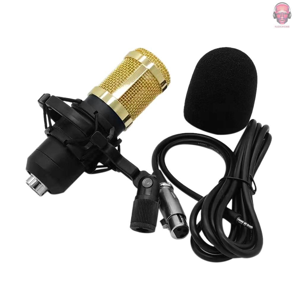 AUDI  BM800 Condenser Microphone Portable High Sensitivity Low Noise Mic Kit for Computer Mobile Phone Studio Live Stream Broadcasting Recording
