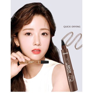 Eyebrow Tattoo Pen 4 Fork Tips Fine Sketch Liquid Eyebrow Pencil Waterproof Eyebrow Tint Makeup