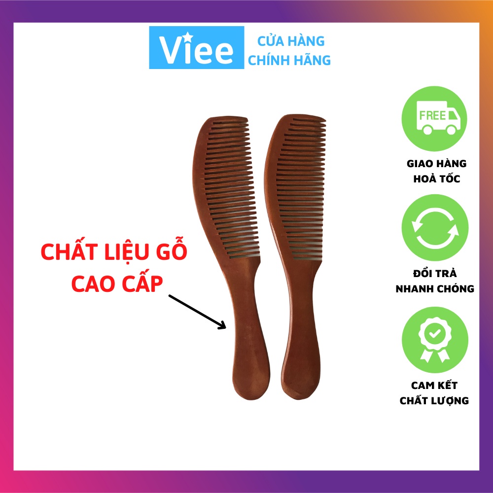 Lược chải tóc gỗ xinh xắn cao cấp viee
