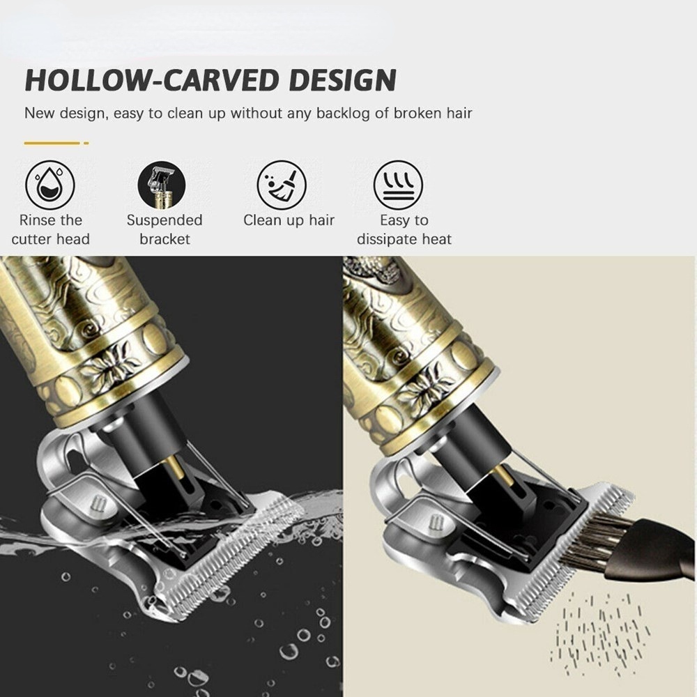 Tông đơ Cắt Tóc T9 Dành Cho Nam Tông đơ Cắt Tóc Râu Chuyên Nghiệp Tông Đơ Sạc USB Cầm Tay