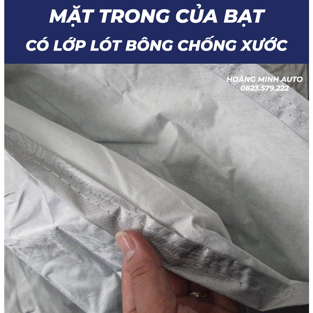 Bạt phủ xe ô tô Vải Dù 3 lớp chống nước chống nắng chống cháy cho ô tô