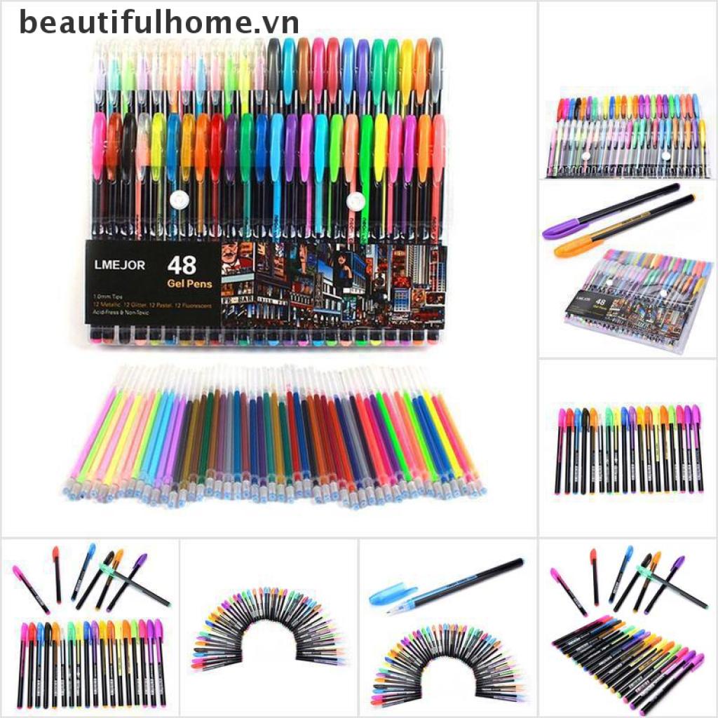 Set 48 cây bút mực gel neon nhiều màu sắc