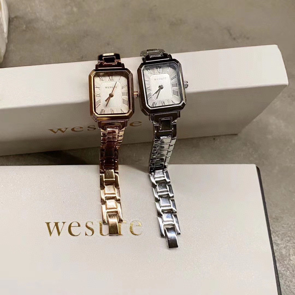 Boutiques Korea wesure Watch Women's INS-Style Simple Retro Temperament Small Table Student Quartz Small Green Table Wom