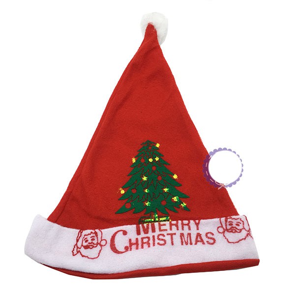 Nón ông già Noel hóa trang bằng vải nỉ mỏng cho bé (NÓN LỚN)