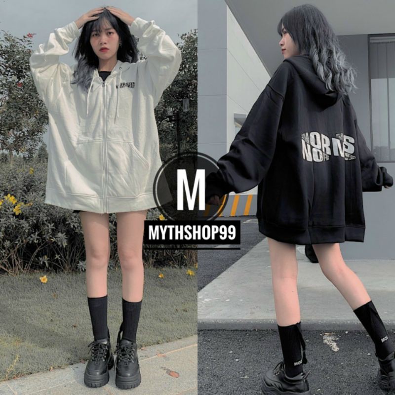 ÁO KHOÁC HOODIE ZIP NORMOS FORM RỘNG (Ảnh thật)