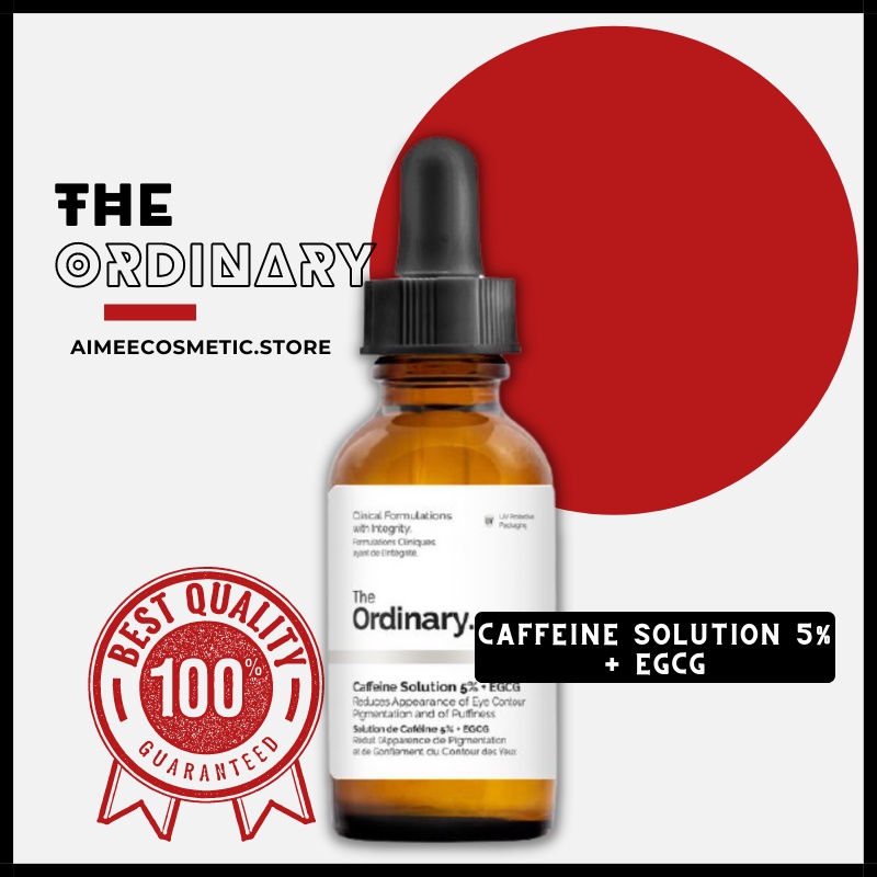 Tinh chất dưỡng The Ordinary Caffeine Solution 5% + EGCG -  Serum Dưỡng vùng mắt - Giảm Thâm và Bọng Mắt