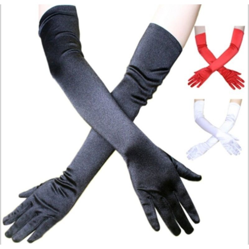 Găng tay vải dáng dài găng tay dự tiệc cho nữ