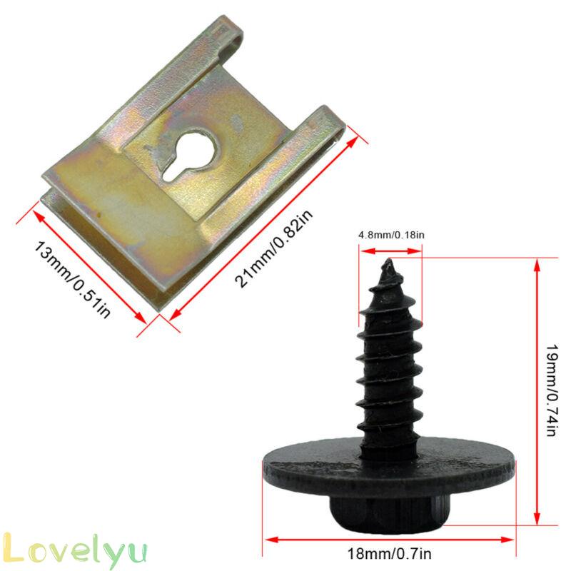 ◀READY▶40*Mud Flaps Clips U Nut Hex Screw For BMW Speed Fastener Undertray Sheet Metal# Good Quality