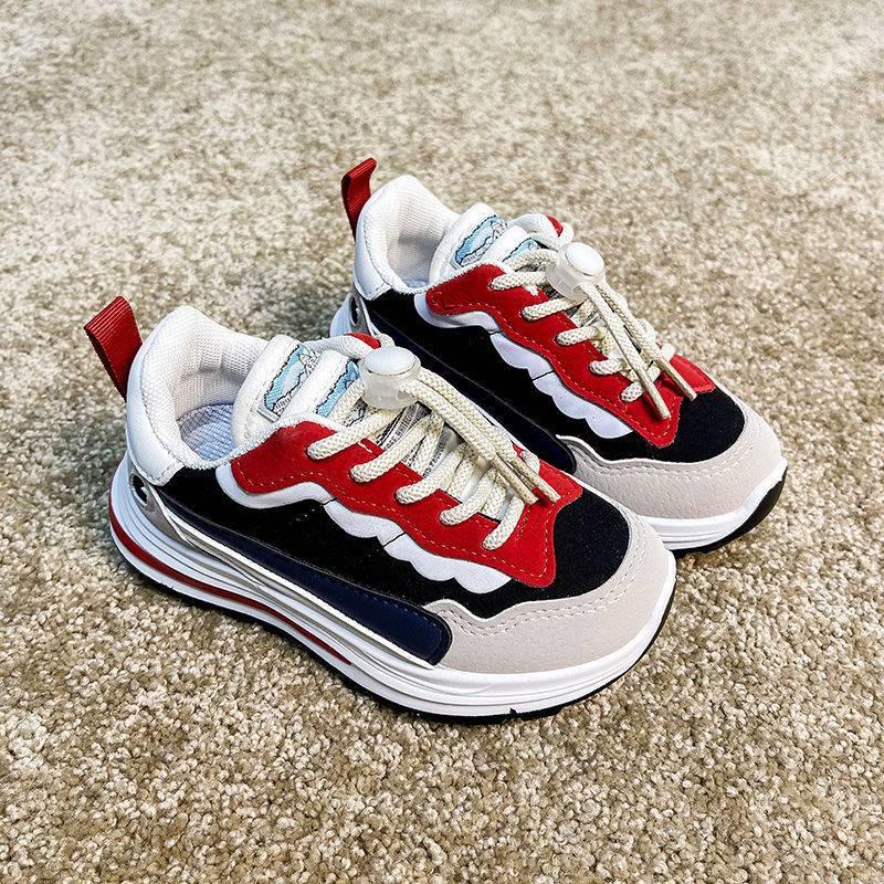Giày Thể Thao Cột Dây Đế Dày Thoải Mái Chống Trượt Thời Trang Xuân Thu Cho Bé