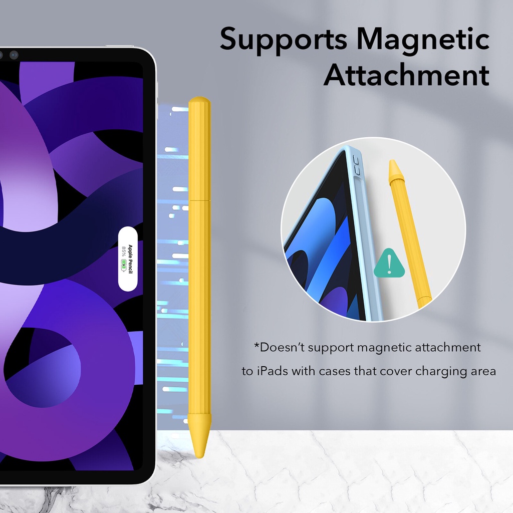Vỏ Bọc Silicon Siêu Mỏng Cho Apple Pencil 2 ESR Kiểu Bút Chì 2 Màu- Hàng Chính Hãng