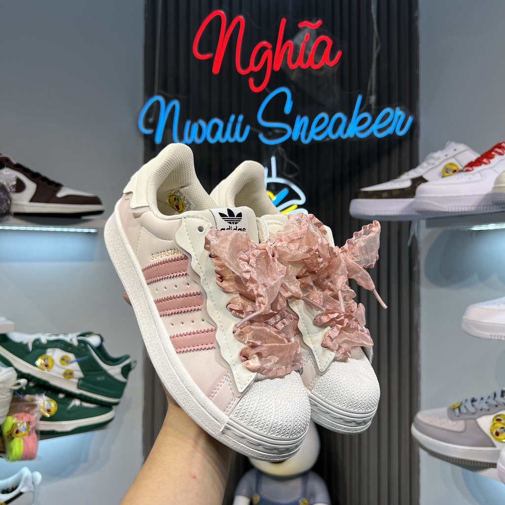 Giày thể thao Sneaker Sò 2.0, SuperStar, Hồng, Trắng