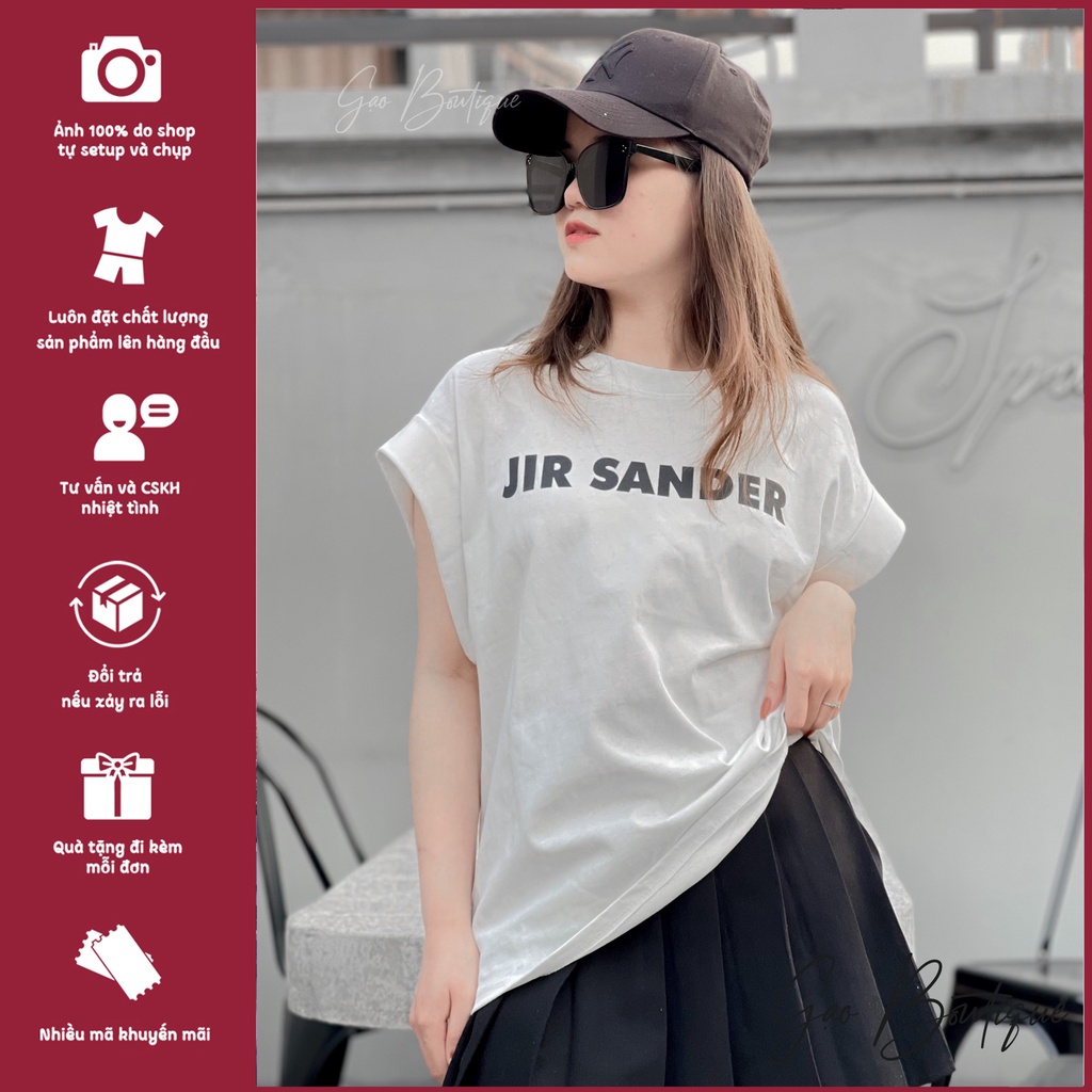 Áo thun nữ cotton JIL SANDER sát nách, áo phông form rộng nữ từ 40-55kg Mã A3