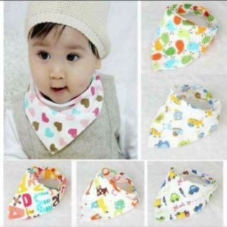 Khăn yếm tam giác cotton 2 cúc bấm/ yếm xô cho bé