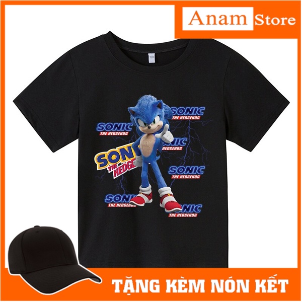 Áo thun cho bé sonic siêu cool đủ size đủ màu Anam Store