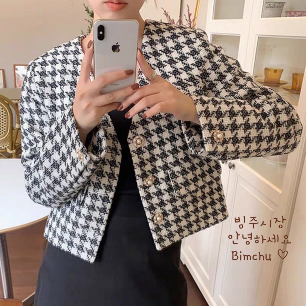 Áo Khoác Dạ Dáng Ngắn Kẻ Caro Sang Chảnh [ HÀNG SIÊU ĐẸP ]- S13 | BigBuy360 - bigbuy360.vn