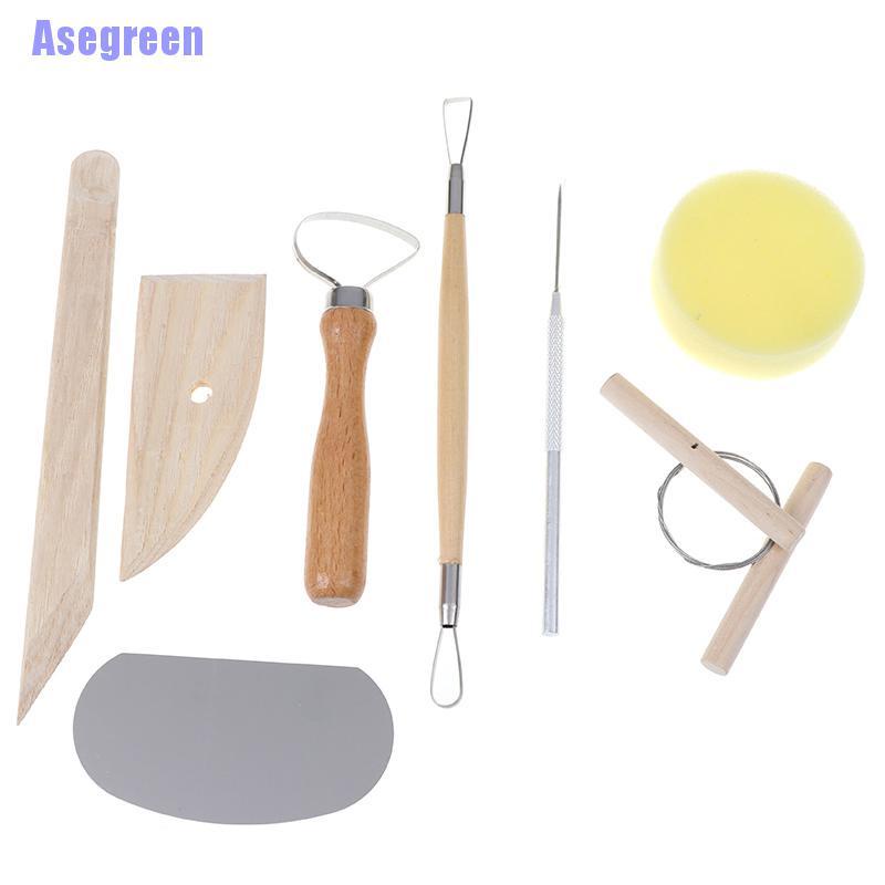 Bộ 8 Đất Sét / Gốm / Hình Gỗ