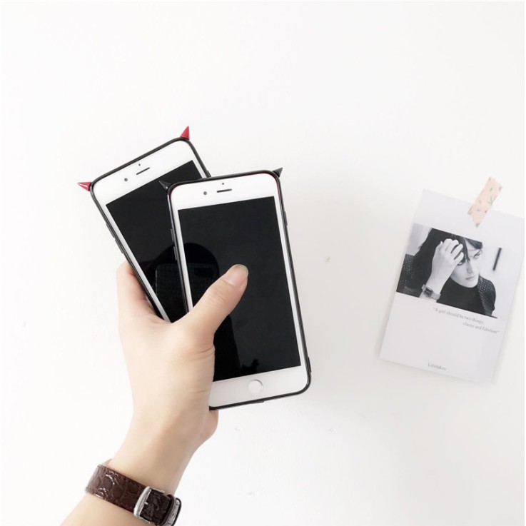 Ốp lưng trong suốt phối sừng cho iPhone 6 6s 7 8 plus X iPhone 5 5S SE casing iPhone 11 pro max XR | BigBuy360 - bigbuy360.vn