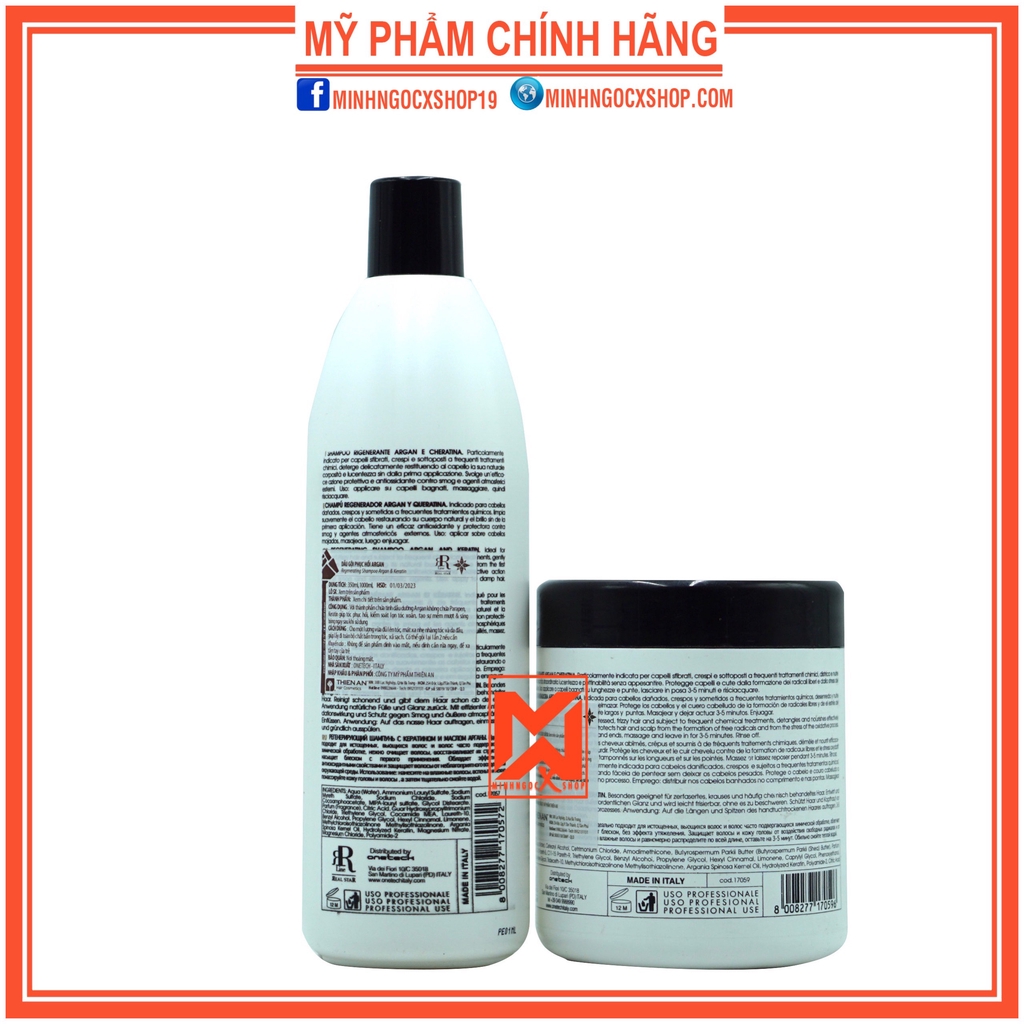 Dầu gội kem ủ tóc dưỡng ẩm phục hồi ARGAN STAR 1000ml chính hãng