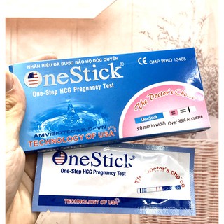 Que thử thai OneStick Xanh, thử tại nha, phát hiện thai xớm