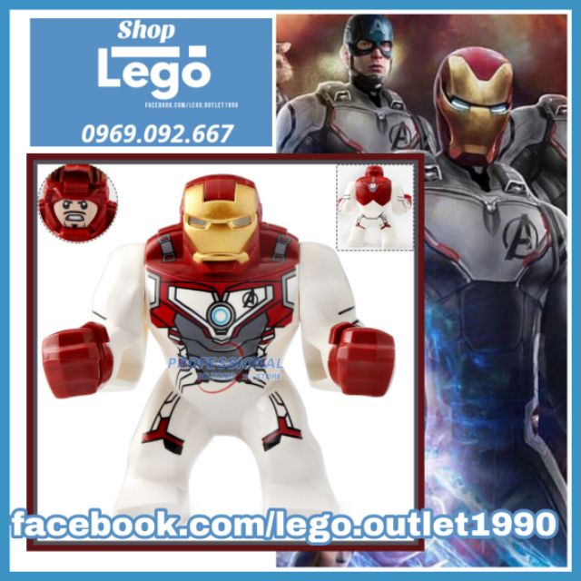 Xếp hình Người sắt Iron Man The Avengers : End Game BigFigures Lego Minifigures Lele  D206 PRCK GD206