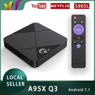 Tv box a95x q3 android 10.1 2gb 16gb lõi tứ cortex-a53 2.4g wifi 4k hd android tivi box