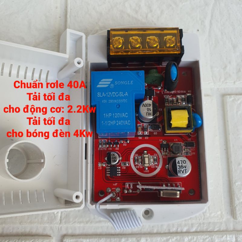 Bộ Công tắc điều khiển từ xa 1km HONEST HT-9920KG 40A xuyên tường bật tắt máy bơm