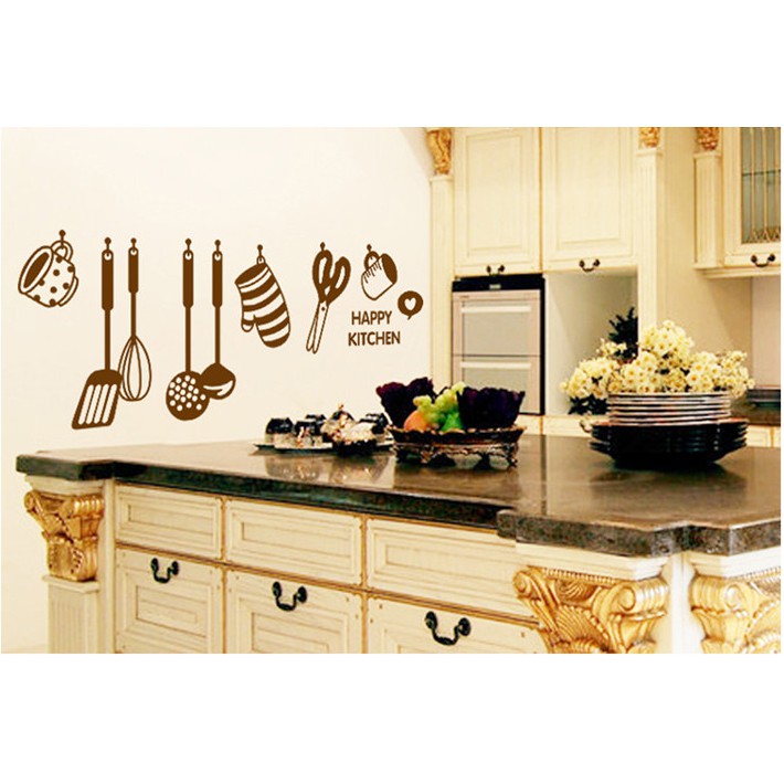 Decal trang trí tường hình Dụng Cụ Làm Bếp