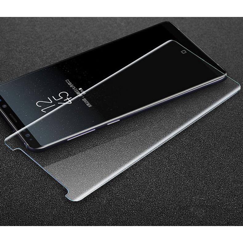Miếng dán kính cường lực Samsung Note 8 full keo nước UV full màn hình loại tốt