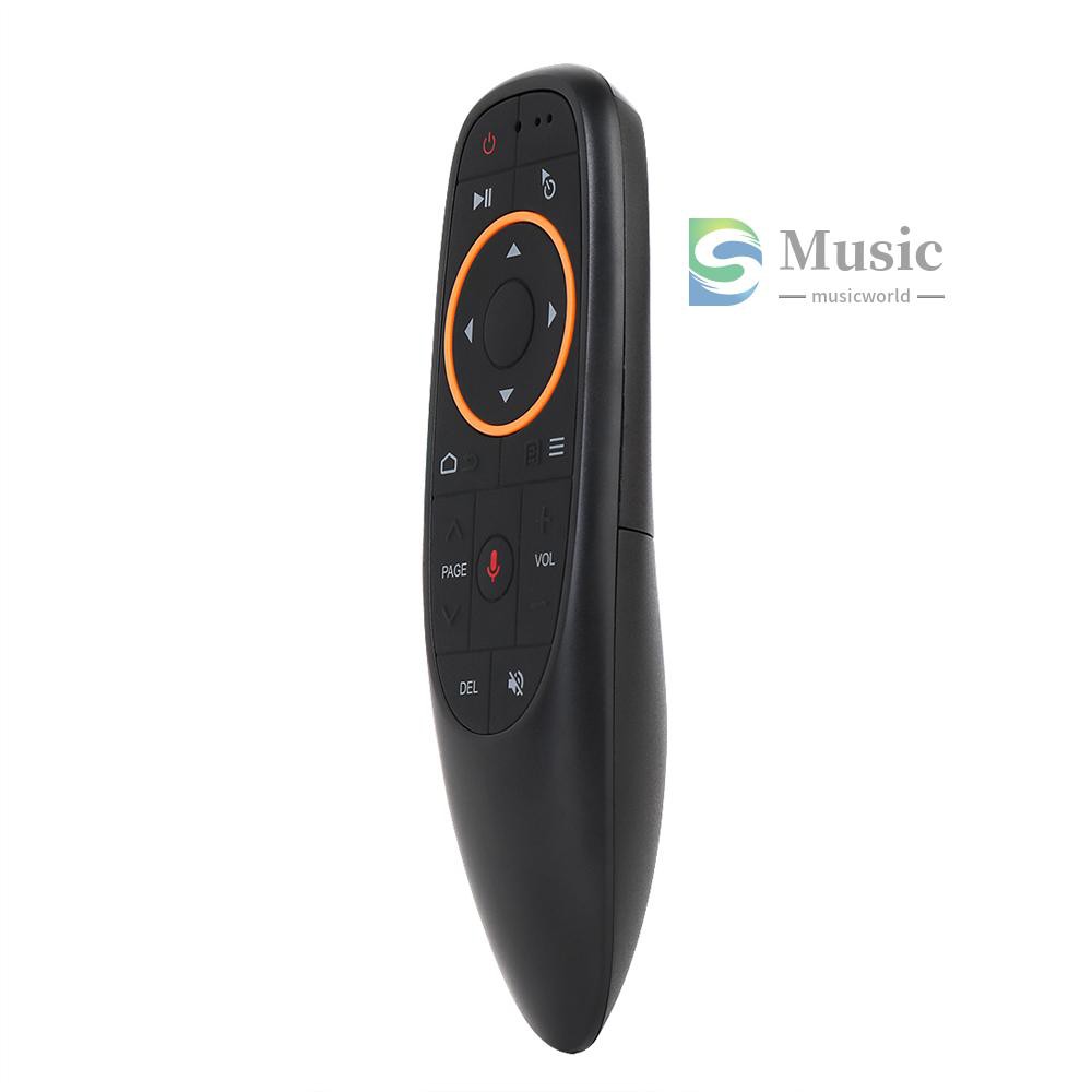 〖MUSIC〗G10 2.4GHz Wireless Remote Control with USB Receiver Voice Control for Android TV Box PC Laptop Notebook Smart TV Black