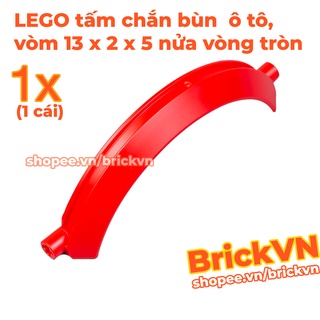 [1 Cái] Đồ Chơi Lắp Ráp LEGO Technic Tấm Panel Chắn Bùn Ô tô Dạng Vòm 13x2x5 Nửa Vòng Tròn, Màu Đỏ ID 6321714 71689