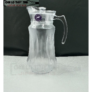 BÌNH THỦY TINH CA QUAI RÓT HOA VĂN 1500ML