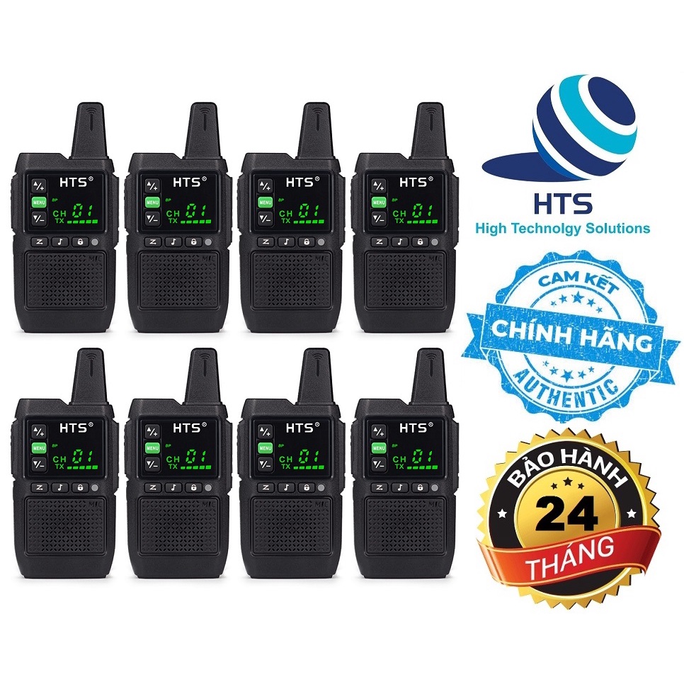 Bộ 8 Máy Bộ đàm siêu nhỏ HTS X5 Hàng Chính Hãng Bảo Hành 24 Tháng, Loa Siêu To, Màn Hình Hiển Thị 128 Kênh