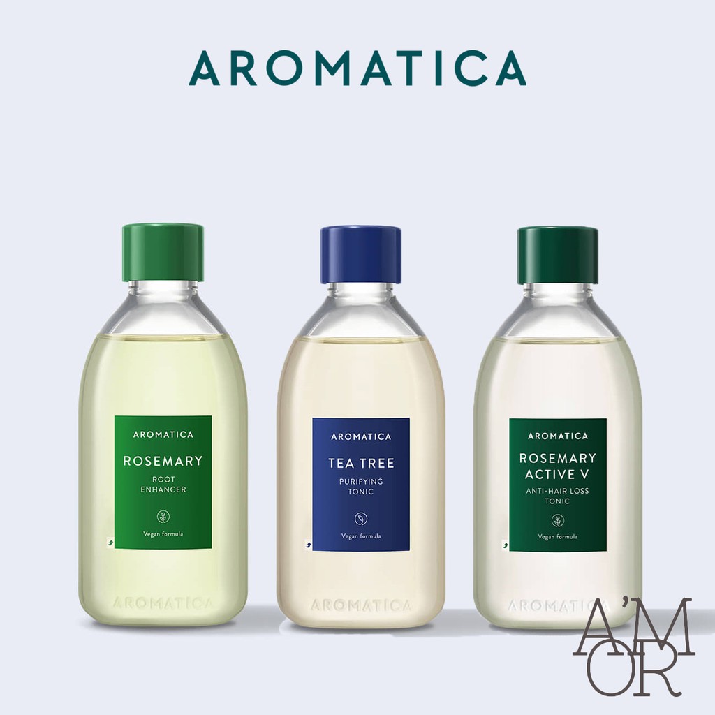 Xịt dưỡng tóc AROMATICA 3 loại tùy chọn hương thảo/ cây trà/ active V
