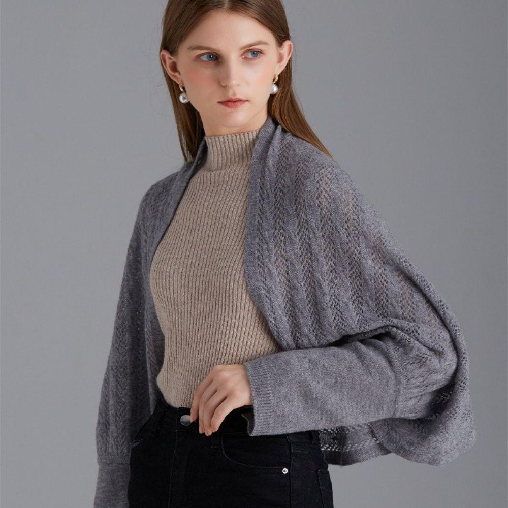 Khăn Choàng Cổ Giả Len Cashmere Đính Nút Đa Năng Thời Trang Thu Đông Cho Nữ