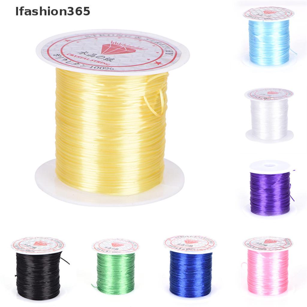 Cuộn dây cước co giãn dùng xỏ hạt làm vòng tay thủ công 0.8mm