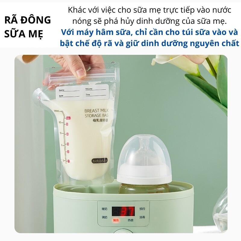 Máy Hâm Sữa 6 Chức Năng Hâm Sữa Mẹ, Pha Sữa Bột, Rã Đông Sữa Mẹ, Hấp Chín Thức Ăn, Khử Trùng, Hẹn Giờ Thông Minh Bugu BG