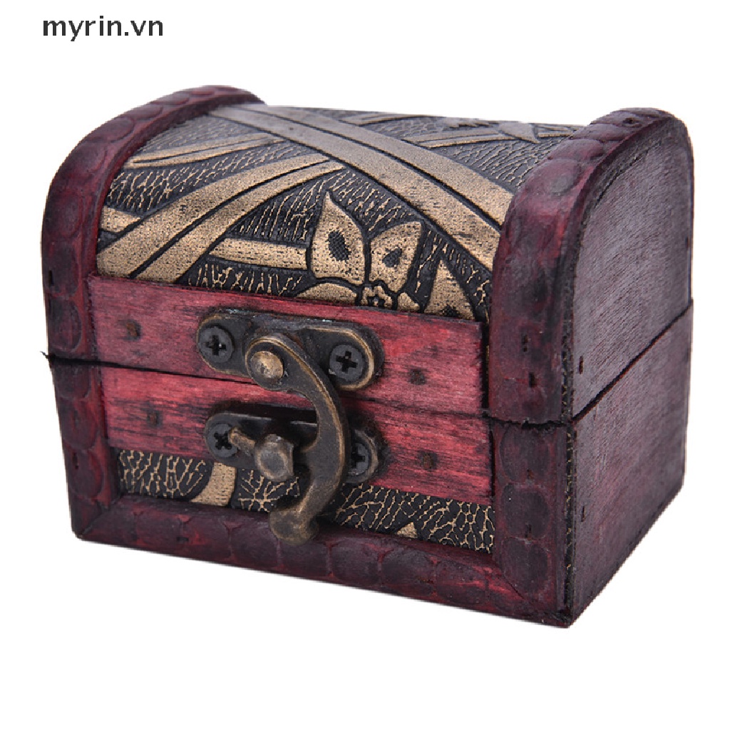 1 Hộp Gỗ Đựng Trang Sức Phong Cách Vintage