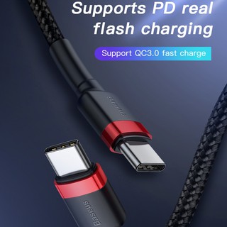 Dây cáp sạc type c to type c baseus cafule pd 2.0 60w 100cm và 200cm chính hãng